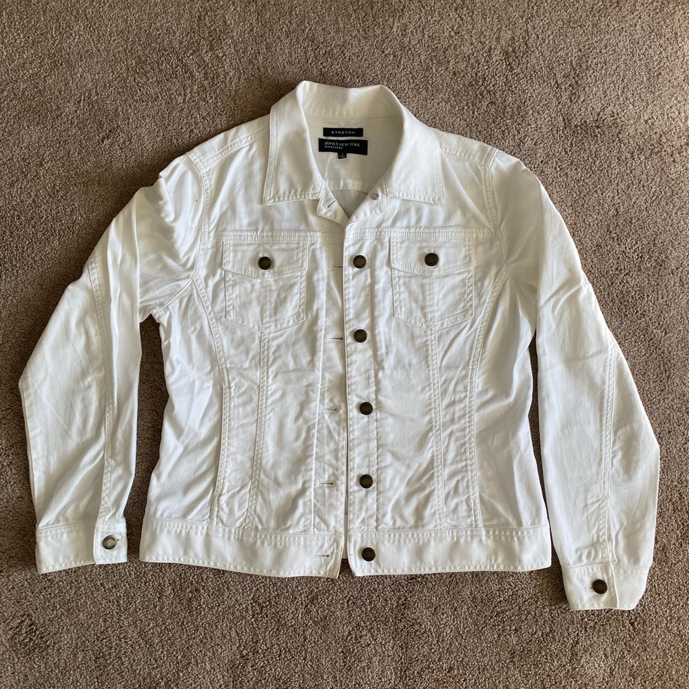 White jean jacket